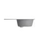 Мойка для кухни керамогранит MIXLINE GM16 овальная с крылом графит 342 455*720*180мм