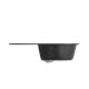 Мойка для кухни керамогранит MIXLINE GM16 овальная с крылом черная 308 455*720*180мм