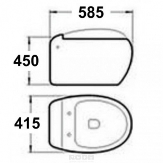 Унитаз подвесной  MELANA  800-821B белый с сиденьем микролифт