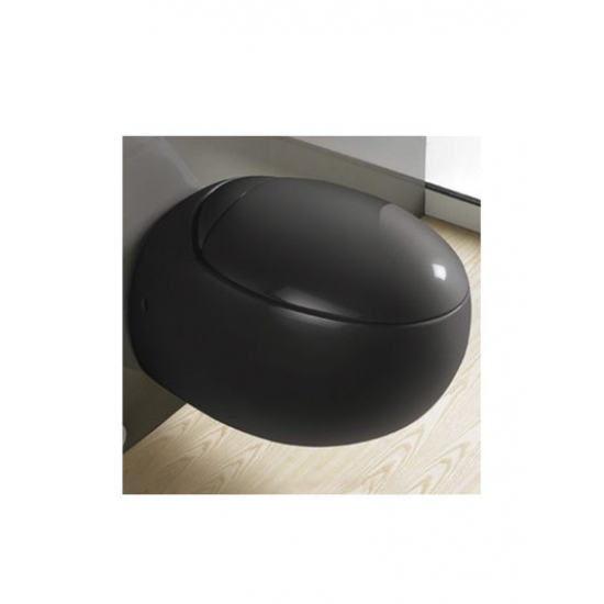 Унитаз подвесной  MELANA  800-821BB черный с сиденьем микролифт