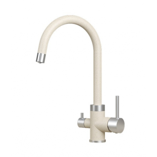 Смеситель для кухни GRANULA 5169 с краном для питьевой воды, пирит