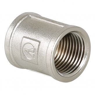 Муфта резьбовая VALTEC 1/2" x 1/2" латунная 15 мм VTr.270.N.0004