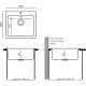 Мойка для кухни DOMACI Савона QB 530 530х480 мм кварцевая, уголь