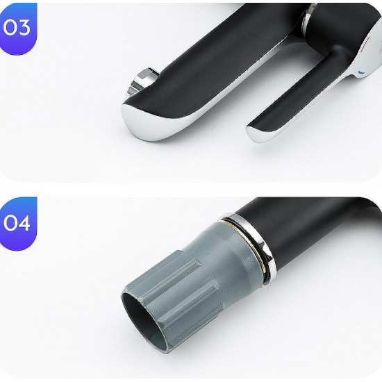 Смеситель для раковины GAPPO G03-6 G1003-6 чёрный/хром