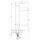 Смеситель для раковины MIXLINE Plus Stainless MLSS32-042 из нержавеющей стали