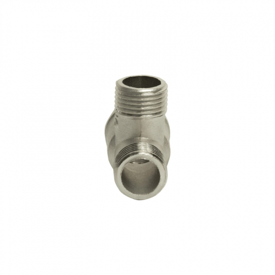 Тройник резьбовой VRT 1/2" x 1/2" x 1/2" вн.-нар.-нар. 15 мм, никель