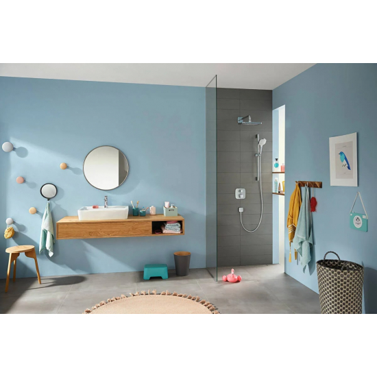 Термостатический смеситель встраиваемый HANSGROHE Ecostat E 15708000, С ВНУТРЕННЕЙ ЧАСТЬЮ, хром