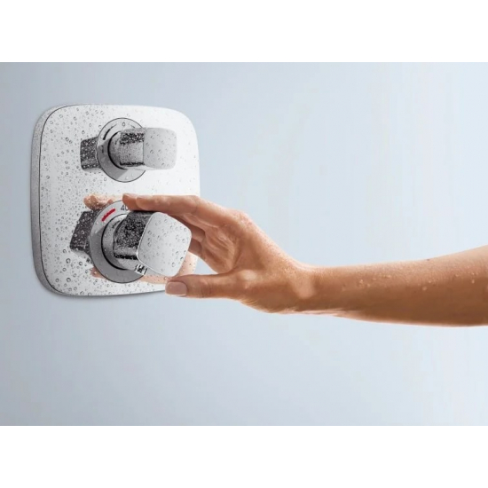 Термостатический смеситель встраиваемый HANSGROHE Ecostat E 15708000, С ВНУТРЕННЕЙ ЧАСТЬЮ, хром