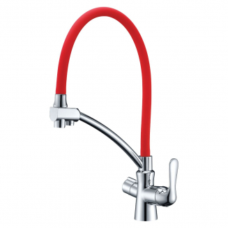 Смеситель для кухни с подключением к фильтру с питьевой водой LEMARK Comfort LM3070C-Red