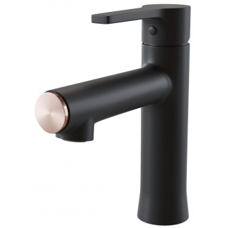 Смеситель для раковины MIXLINE Plus Round Black ML23-04, чёрный/бронза