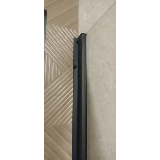 Душевой уголок VECONI Rovigo RV-046B 150x70 стекло прозрачное, профиль чёрный