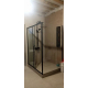 Душевой уголок VECONI Rovigo RV-046B 150x70 стекло прозрачное, профиль чёрный