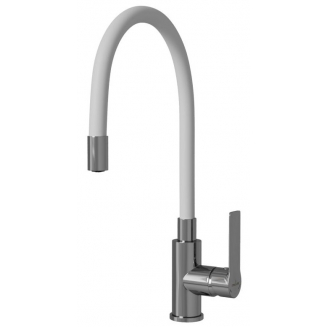 Смеситель для кухни с гибким изливом MIXLINE Plus Kitchen Line ML35-098, белый