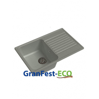 Мойка для кухни керамогранит GRANFEST GF-Z78 740*480 мм, серый (310) + сифон