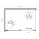 Душевой уголок BelBagno LUCE-AH-1-140/100-C-Cr стекло прозрачное, профиль хром