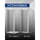 Душевая дверь в нишу SANTREK AQUA Time-DF-DP-900-G-Chrome 90x195 стекло грейп, профиль хром