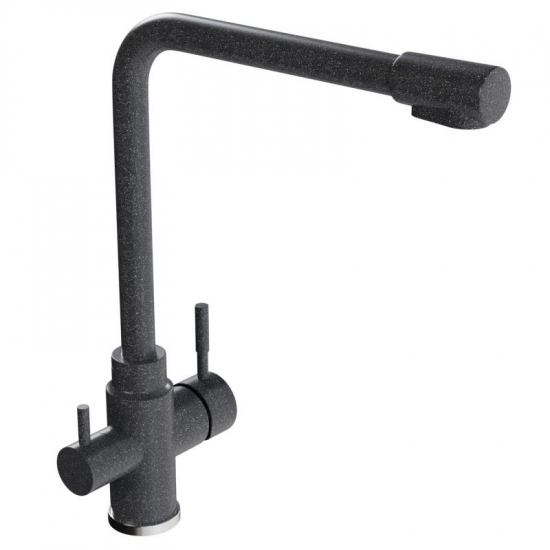 Смеситель для кухни MIXLINE ML-GS13 (309) с подключением к фильтру из нержавеющей стали, тёмно-серый