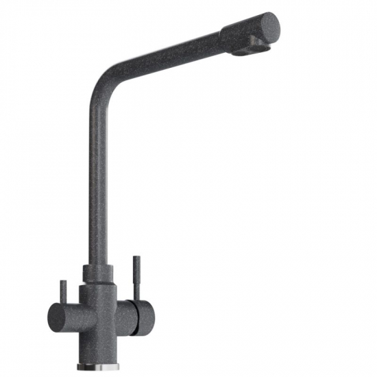 Смеситель для кухни MIXLINE ML-GS13 (309) с подключением к фильтру из нержавеющей стали, тёмно-серый