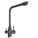 Смеситель для кухни MIXLINE ML-GS13 (309) с подключением к фильтру из нержавеющей стали, тёмно-серый