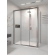 Душевой уголок VECONI Premium Prato 300 SP GR-L 110x80 левый, стекло прозрачное, профиль графит