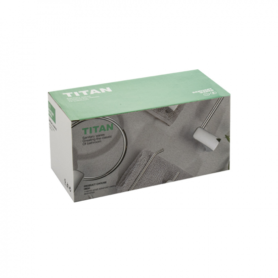 Стакан TITAN 77160 стекло, двойной, настенный 