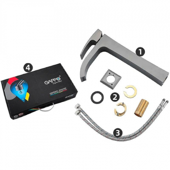 Смеситель для раковины GAPPO G07-9 G1007-89 оружейная сталь