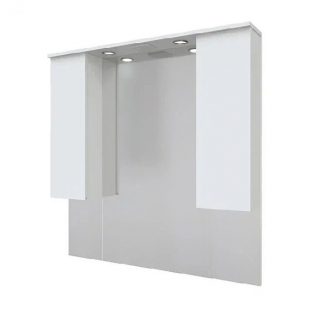 Зеркало-шкаф MIRSANT Next 100/2 с подсветкой, с двумя ящиками