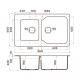 Мойка для кухни OMOIKIRI Maru 86-2 1.5 чаши 860х500 мм, чёрный