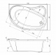 Акриловая ванна MIRSANT Ялта 140x90 Premium, правая
