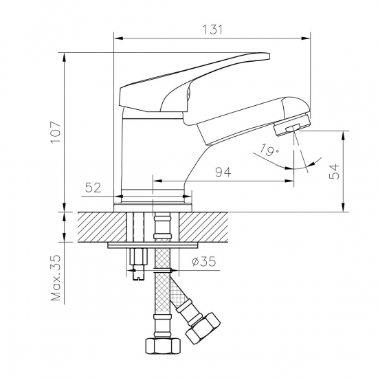 Смеситель для раковины DECOROOM DR21011