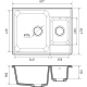Мойка для кухни GRANFEST Quarz(ECO) Z09 1.5 чаши 617х478 мм кварцевая, чёрный