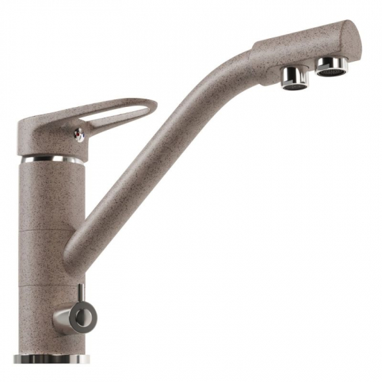 Смеситель для кухни MIXLINE ML-GS05 (302) с подключением к фильтру, песочный