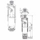 Сливной механизм ALCA PLAST A2000-CHROM стоп-кнопка центральная колонка