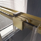 Душевая дверь в нишу VECONI Premium Trento PTD-30G 150x200 стекло прозрачное, профиль золотой