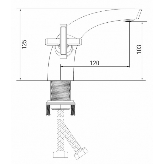 Смеситель для раковины MIXLINE Plus Cross ML37-04