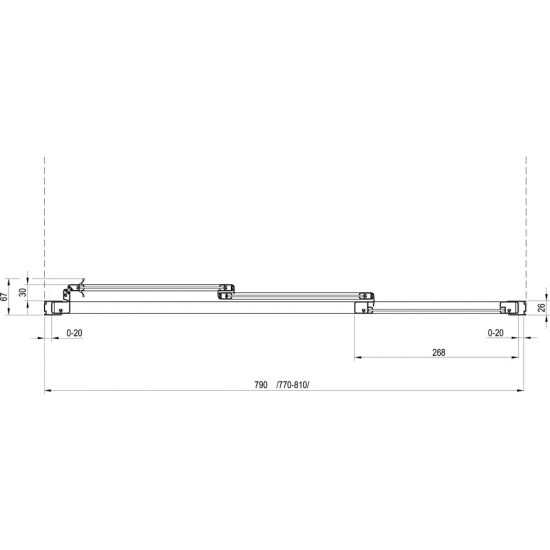 Душевая дверь в нишу RAVAK Supernova ASDP3-80 Pearl, 200, 80x198 профиль белый