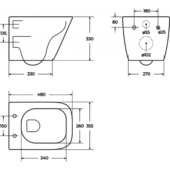 Унитаз подвесной BELBAGNO Due BB3103CHR/SC