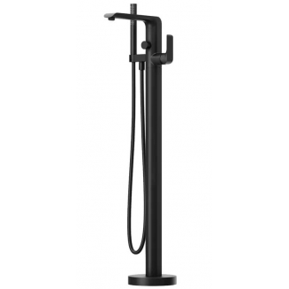 Смеситель для ванны напольный RAVAK Flat FL 080.20BL.RB07A С ВНУТРЕННЕЙ ЧАСТЬЮ, чёрный