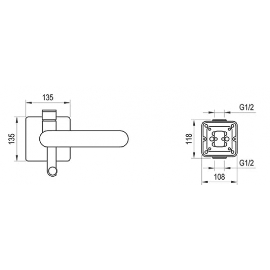 Смеситель для ванны напольный RAVAK Flat FL 080.20BL.RB07A С ВНУТРЕННЕЙ ЧАСТЬЮ, чёрный