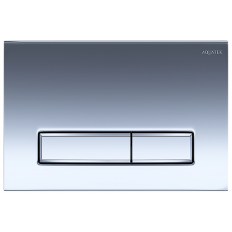 Кнопка для инсталляции AQUATEK KDI-0000023 Slim (009B) хром глянец, клавиши прямоугольные
