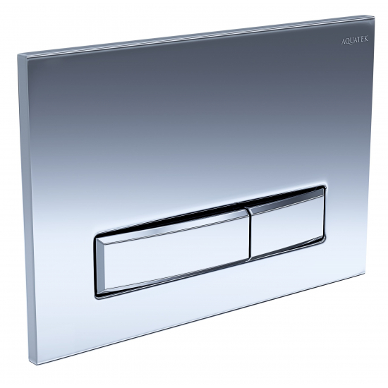 Кнопка для инсталляции AQUATEK KDI-0000023 Slim (009B) хром глянец, клавиши прямоугольные