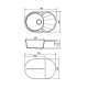 Мойка для кухни керамогранит ZOX ZX-GM 03 овальная с крылом, бежевая, 480*740*180
