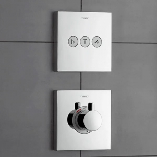 Термостатический смеситель встраиваемый HANSGROHE ShowerSelect Highfow 15760000 для душа, хром