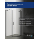 Душевой уголок SANTREK AQUA Luna-PNT-900-C-Matt Black 90x90 профиль чёрный