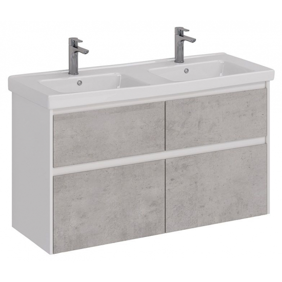 Тумба для комплекта LEMARK Combi 125, 4 ящика, бетон, под раковину Гармония 125