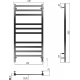 Полотенцесушитель электрический TERMINUS Ното П10 500х1050