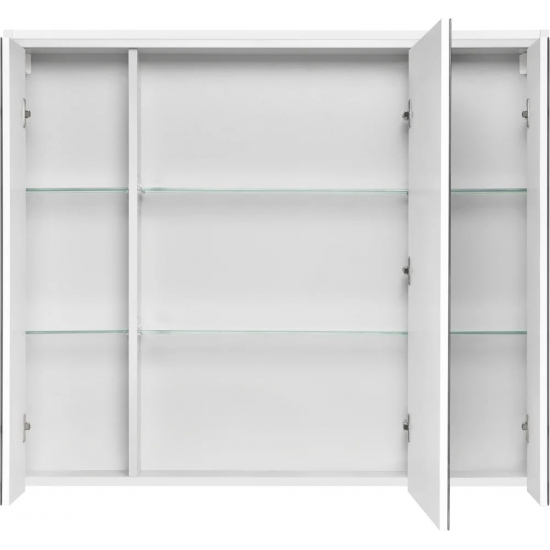 Зеркало-шкаф STWORKI Хельсинки 100 см, с подсветкой, навесной, большой, белый, прямоугольный