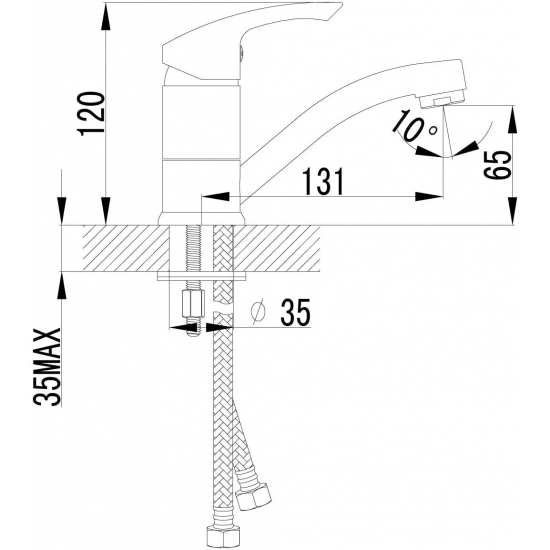 Смеситель для раковины LEMARK Plus Strike LM1107C хром