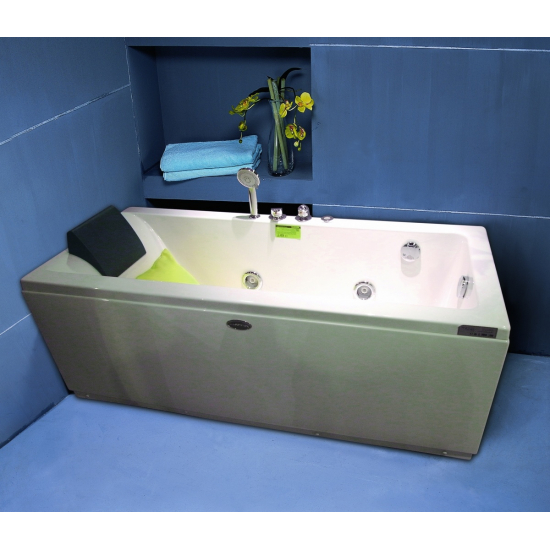 Акриловая ванна  APPOLLO TS-9012 170x75x60 с сифоном и подголовником