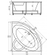 Акриловая ванна АКВАТЕК Поларис–1 POL1-0000030 140x140 см, с каркасом и фронтальным экраном